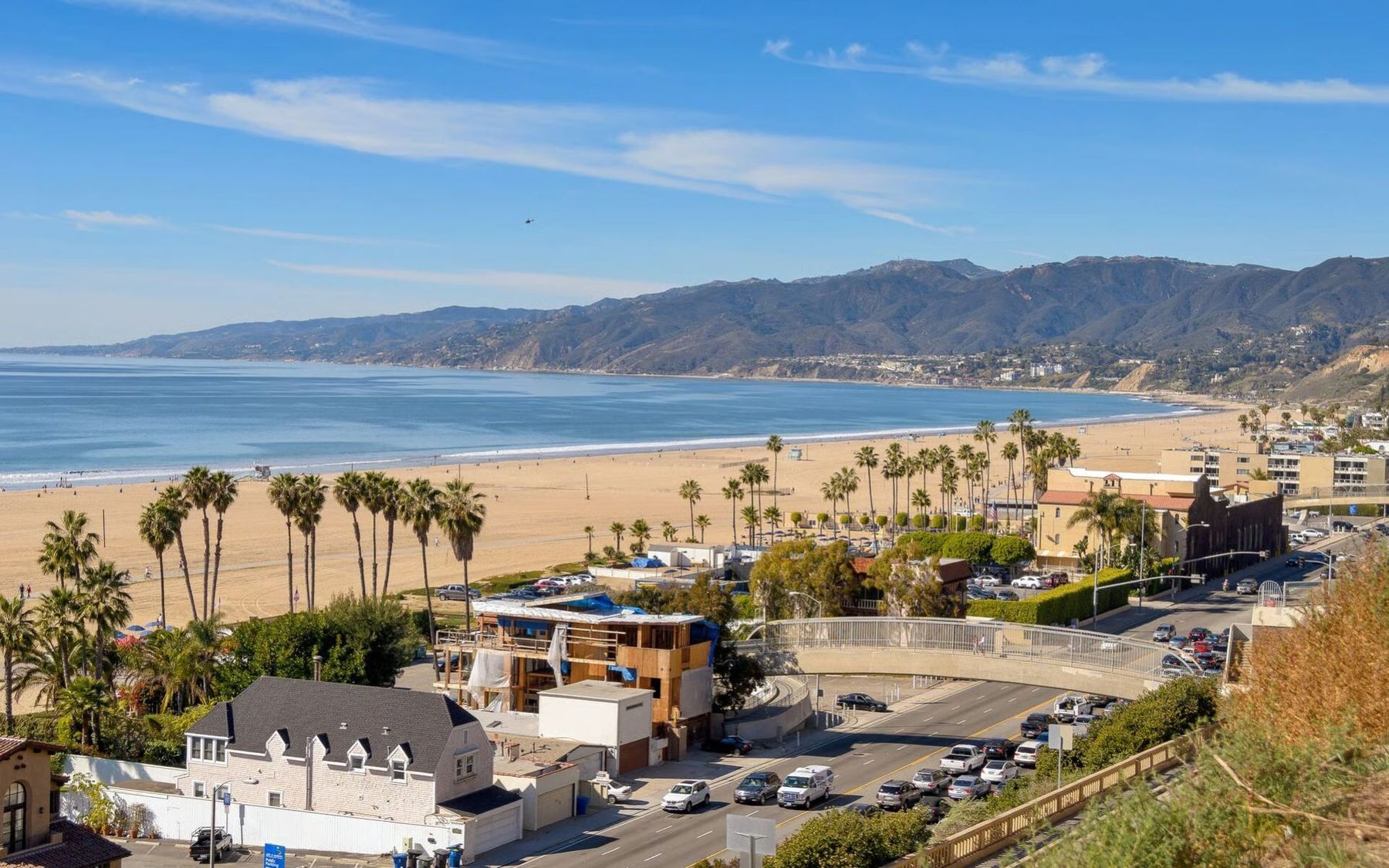 Santa Monica coastline and pier